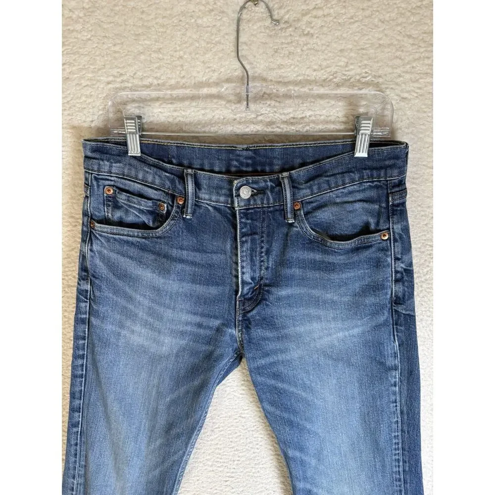 Levis 511 Jeans Mens 32x34 Slim Fit Medium Wash Blue Denim Stretch Moto